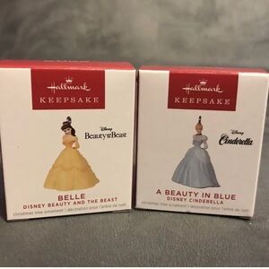 - NIB 2022 Hallmark Mini Ornaments Cinderella and Belle